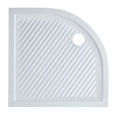 Piatto doccia semicircolare, in ceramica, altezza 10 cm